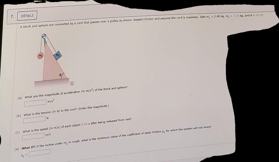 Solved Hello, Please help me with my physics questions. I | Chegg.com