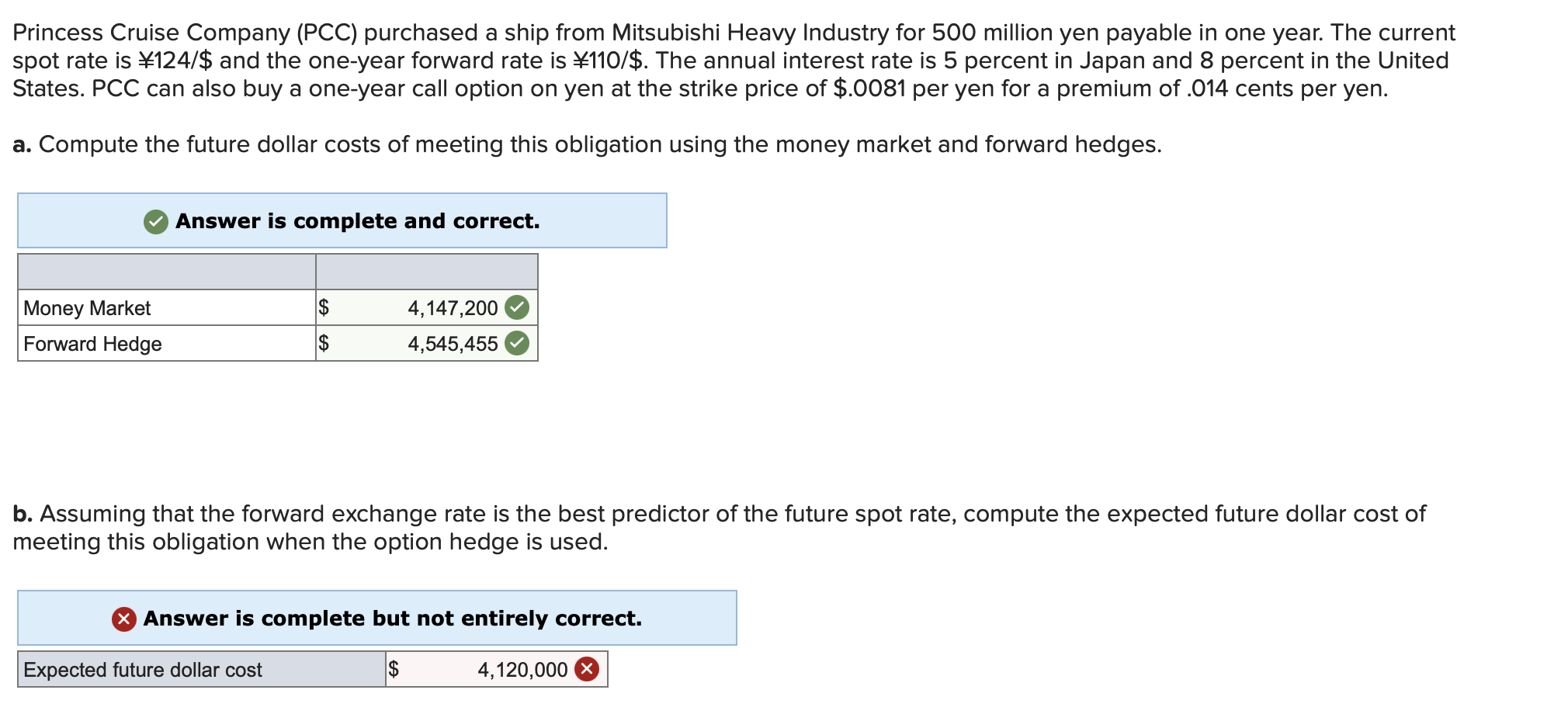 Solved Princess Cruise Company (PCC) purchased a ship from | Chegg.com