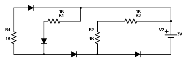 Solved What will be the voltage across the diode in the | Chegg.com