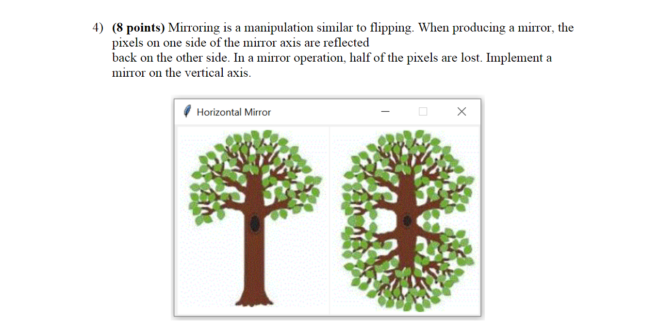 Solved Mirroring is a manipulation similar to flipping. When | Chegg.com