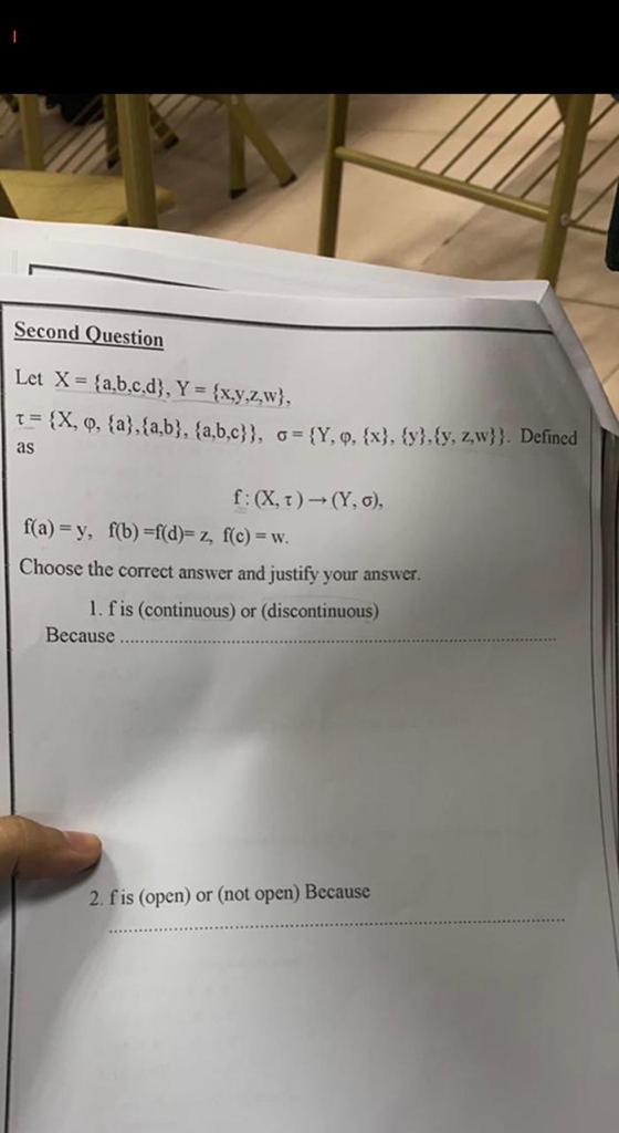 Solved Let X={a,b,c,d},Y={x,y,z,w}, | Chegg.com