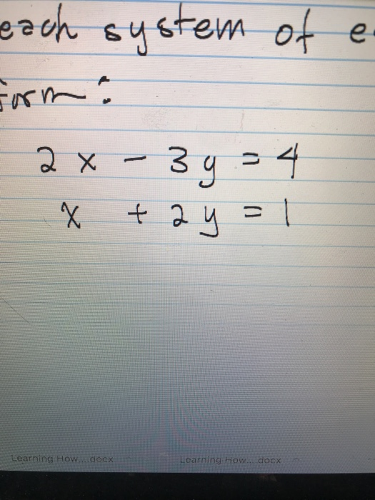 Solved solve using a matrix and linear equation for x and y | Chegg.com