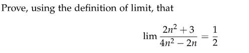 Solved Prove, using the definition of limit, that | Chegg.com