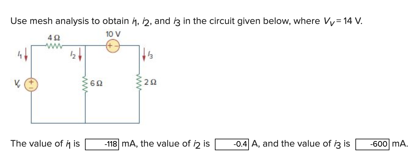 Solved Use Mesh Analysis To Obtain I1,i2, And I3 In The | Chegg.com