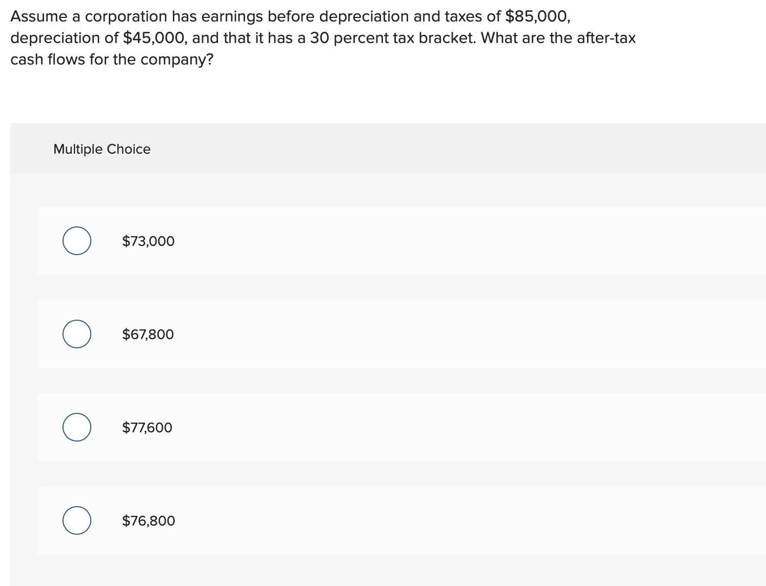 Solved Assume a corporation has earnings before depreciation | Chegg.com