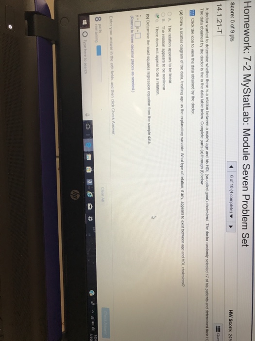 Solved Homework: 7-2 MyStatLab: Module Seven Problem Set | Chegg.com