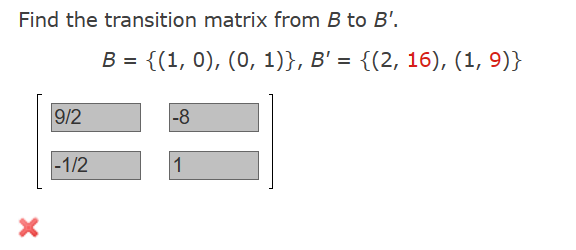 Solved Find The Transition Matrix From B To B′. | Chegg.com