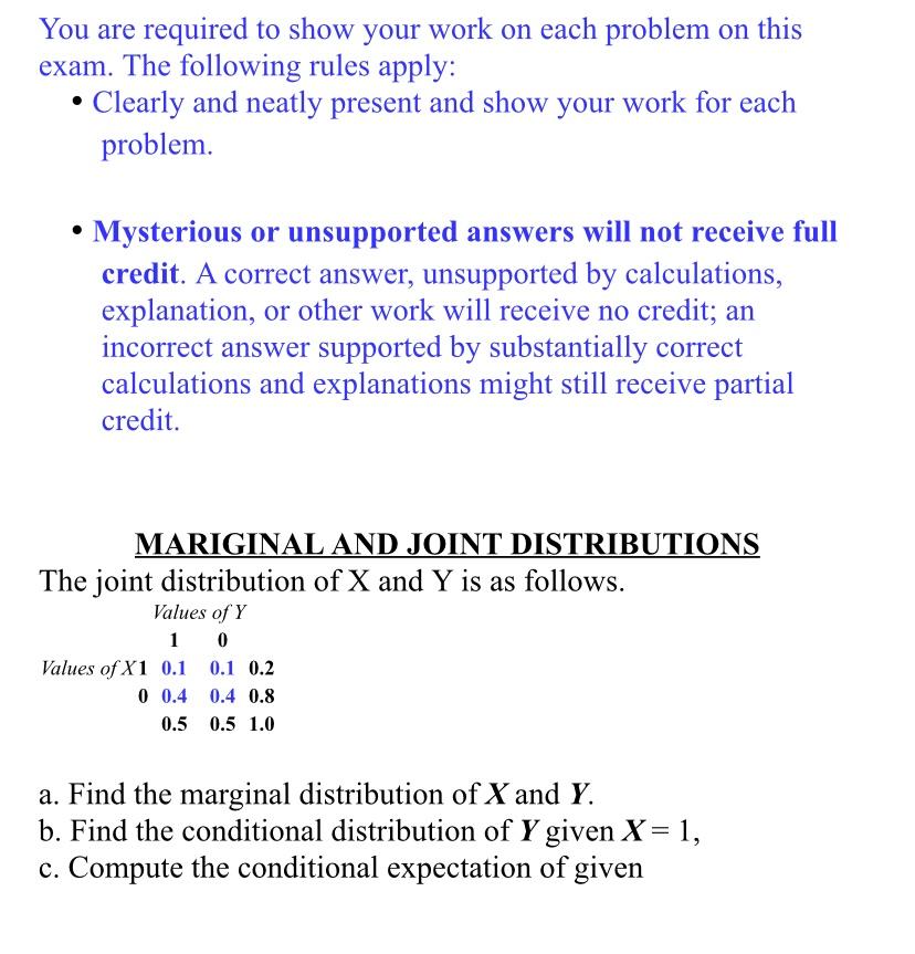 Solved You are required to show your work on each problem on | Chegg.com