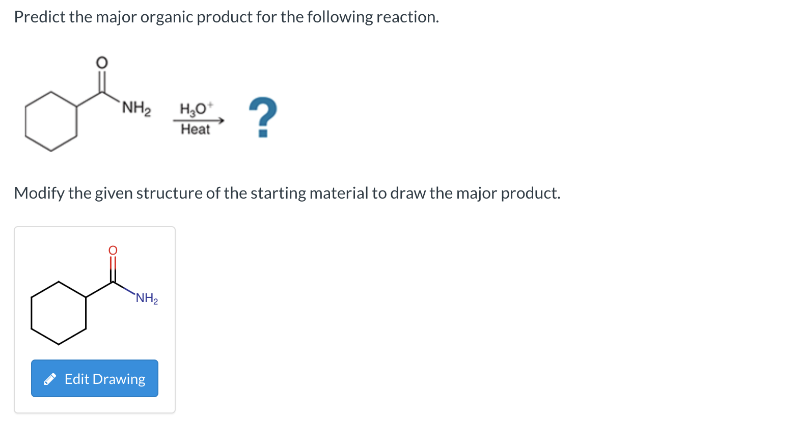 Solved Predict The Major Product For The Following Reaction. | Chegg.com