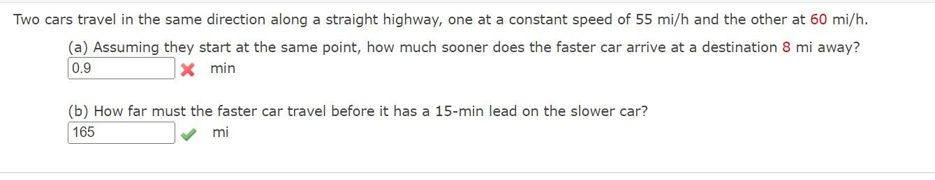 two cars travel the same distance