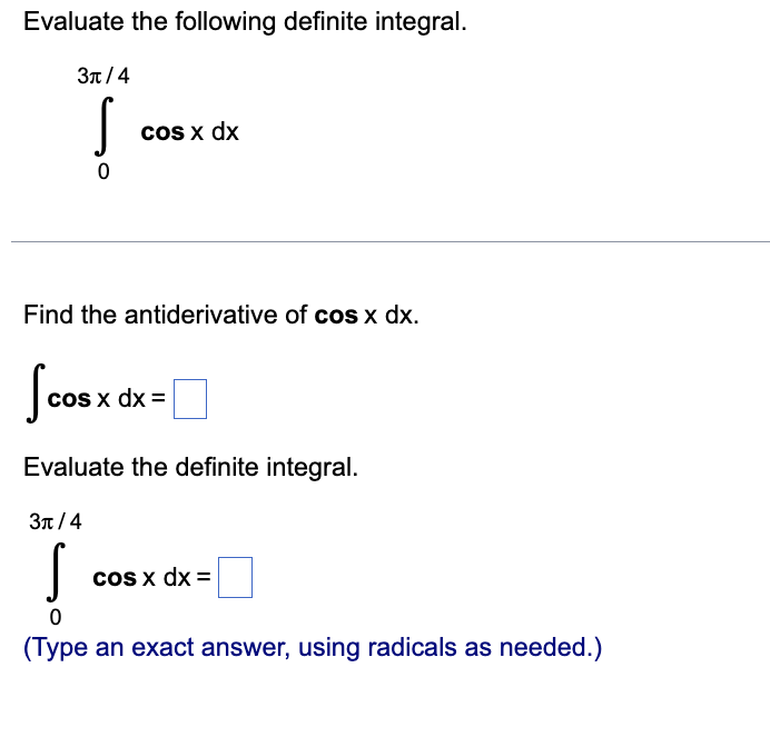 antiderivative of cos(3x)dx