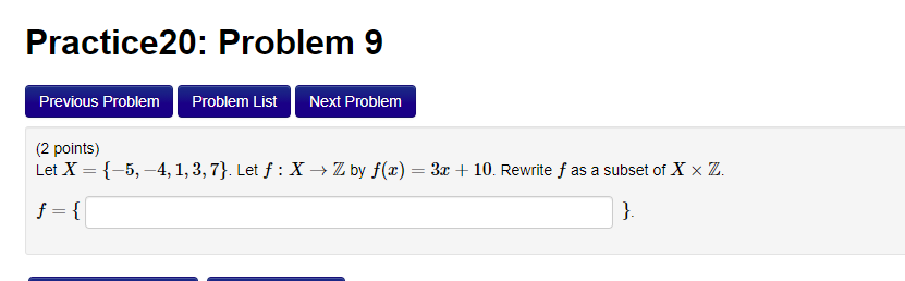 Solved Practice 20: Problem 9 Previous Problem Problem List | Chegg.com