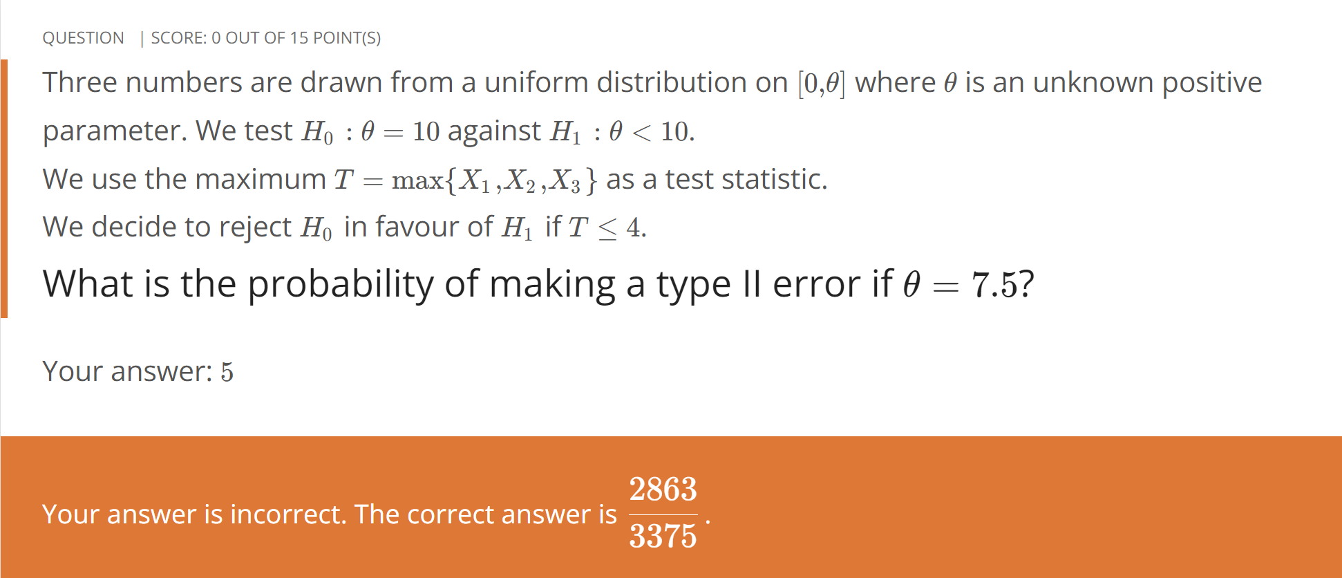 Solved i have also no idea what the type two error would chegg