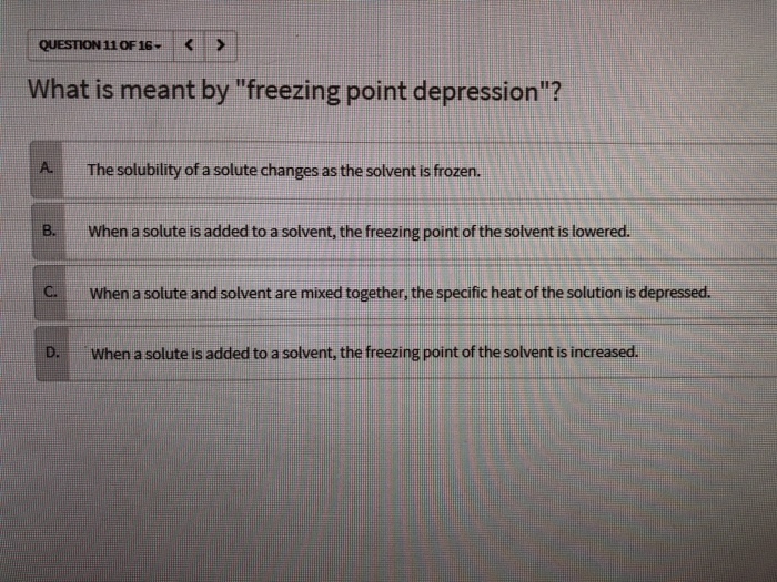 What Is Meant By Freezing Point Depression