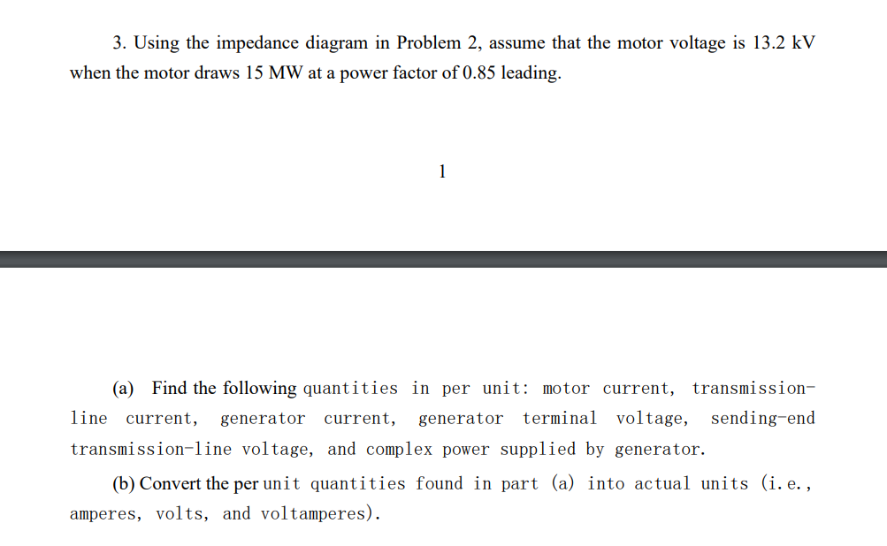 Solved 2. Draw an impedance diagram for the system whose | Chegg.com
