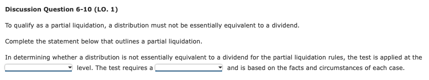 Solved Discussion Question 6-10 (LO. 1) To qualify as a | Chegg.com