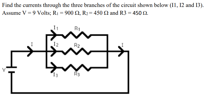 Solved Find The Currents Through The Three Branches Of The | Chegg.com