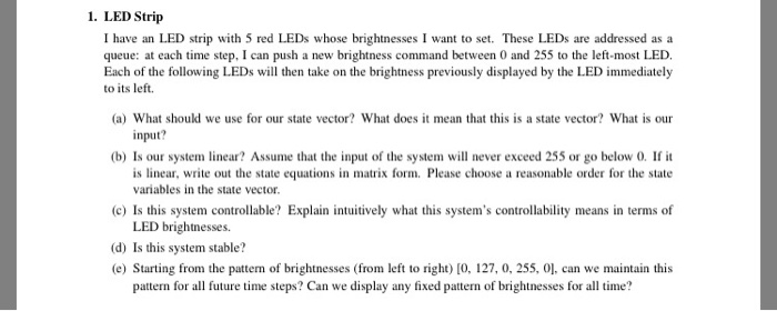 Solved 1. LED Strip I have an LED strip with 5 red LEDs | Chegg.com