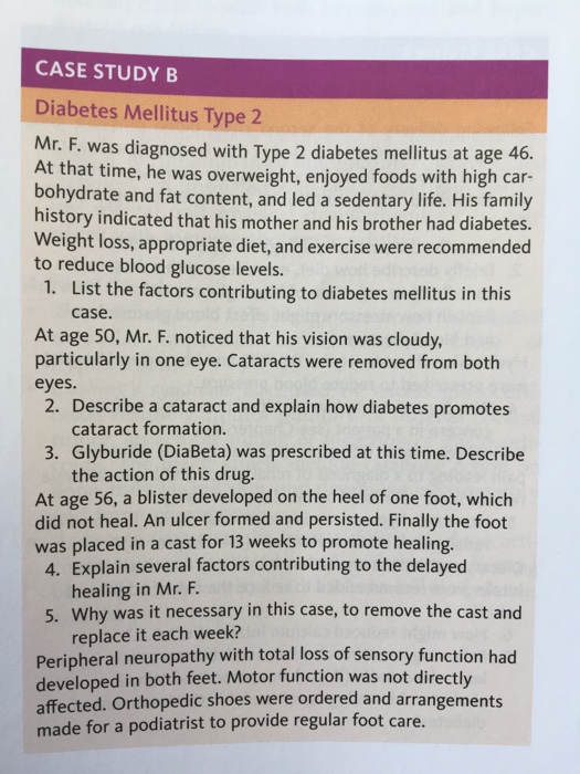 example case study diabetes mellitus