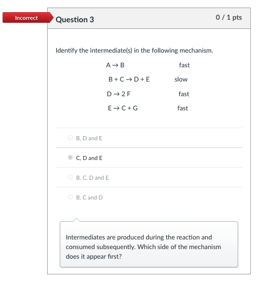 Solved Incorrect Question 3 0/1 pts Identify the | Chegg.com