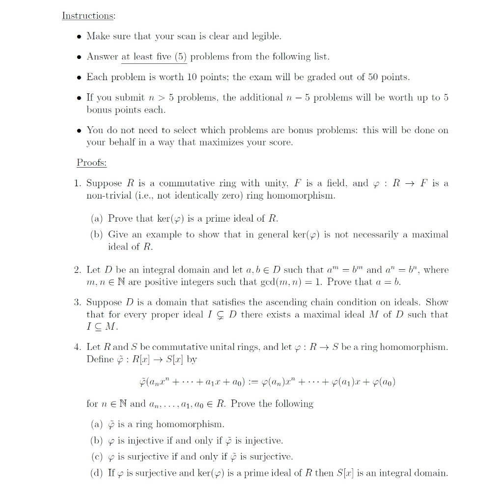 Instructions Make Sure That Your Scan Is Clear And Chegg Com