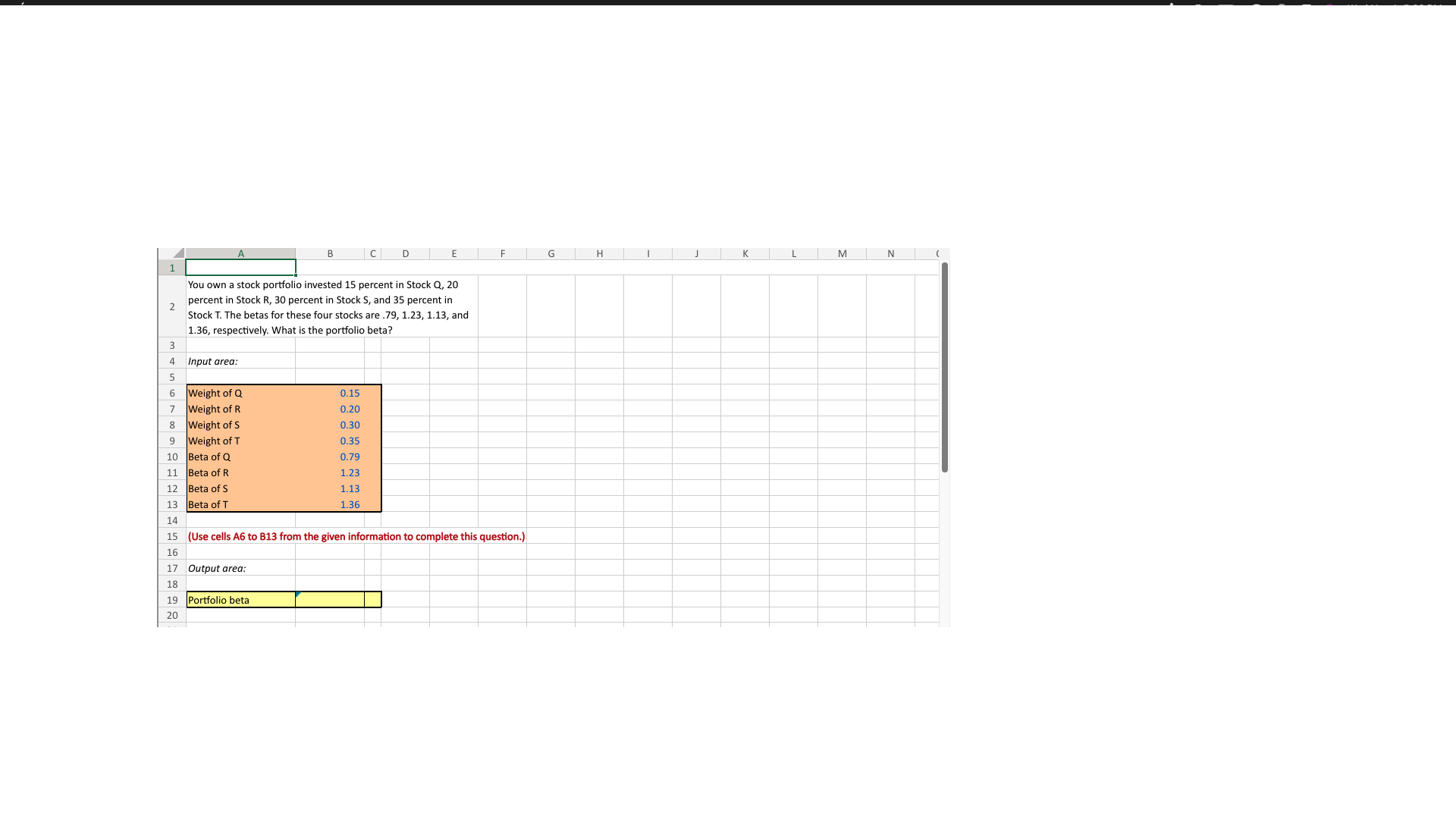 Solved You own a stock portfolio invested 15 percent in | Chegg.com