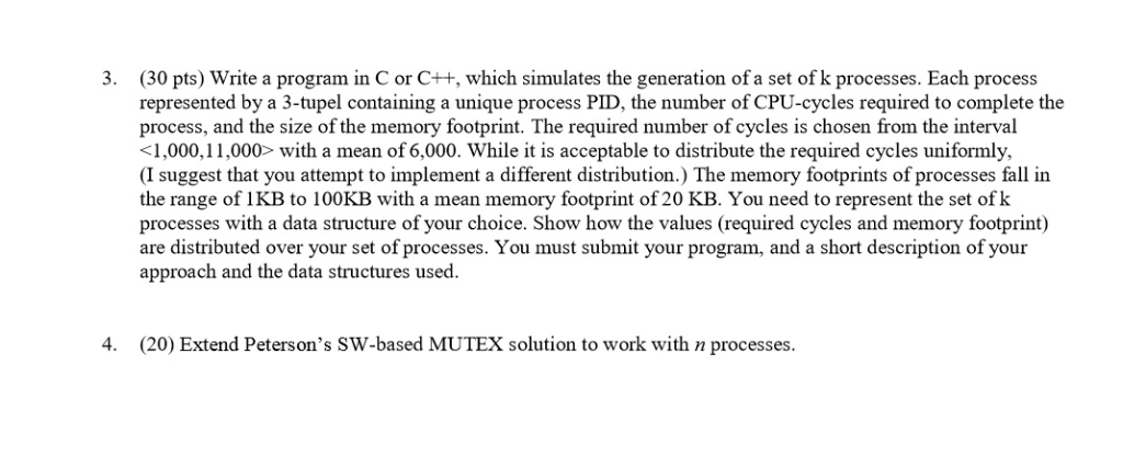 Solved 3. (30 pts) Write a program in C or C++, which | Chegg.com