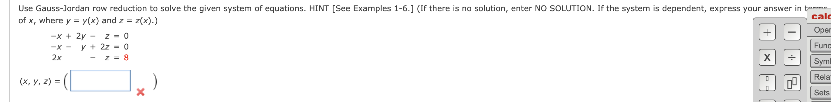 Solved Of X Where Y Y X And Z Z X