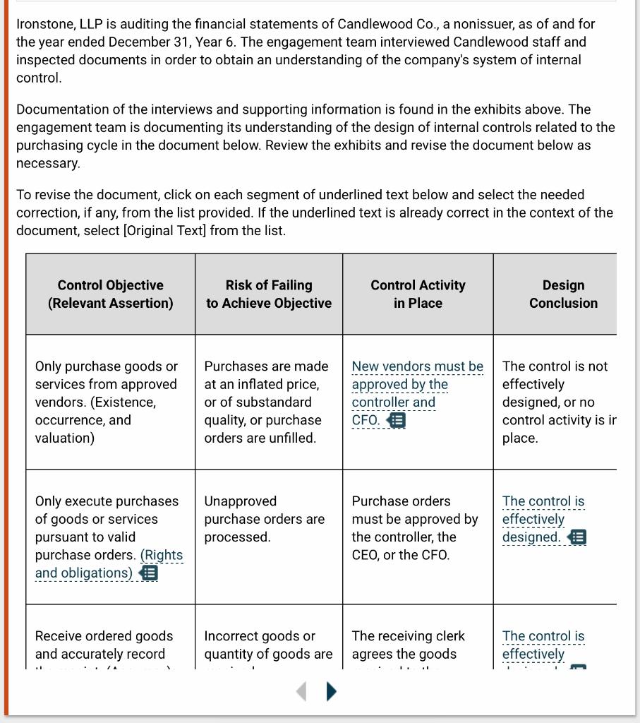 Solved Ironstone, LLP is auditing the financial statements | Chegg.com
