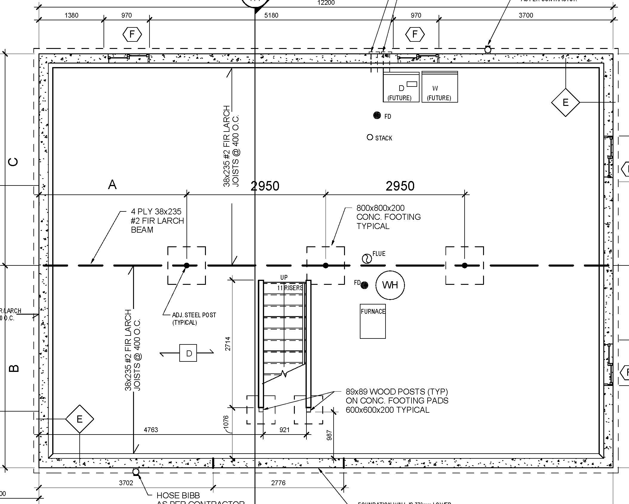 Solved Use The Foundation / Floor Framing Plan Shown Above | Chegg.com