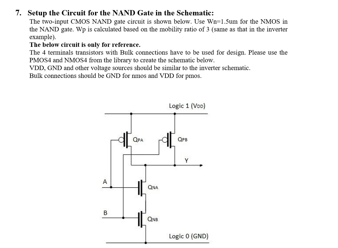 The 4 terminals transistors with Bulk connections | Chegg.com