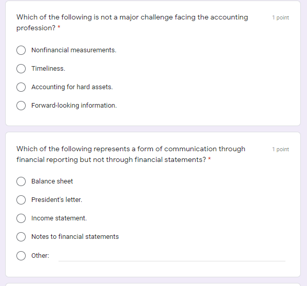 Solved 1 Point The Financial Statements Most Frequently | Chegg.com