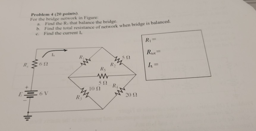 Solved Problem 4 (20 Points) For The Bridge Network In | Chegg.com