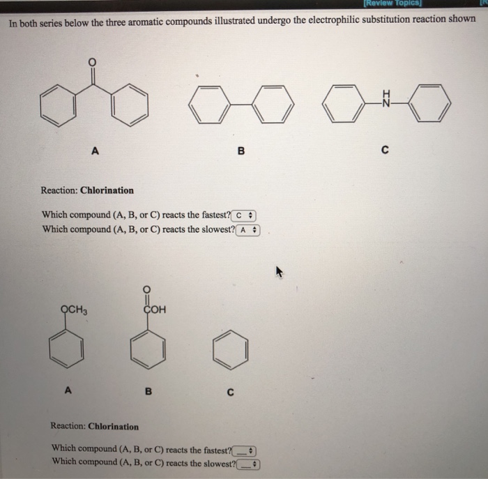 Solved In Both Series Below The Three Aromatic Compounds | Chegg.com