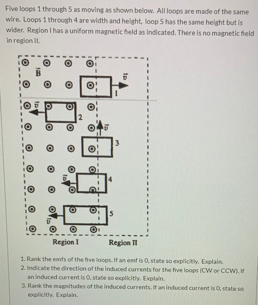 Solved Five loops 1 through 5 as moving as shown below. All | Chegg.com
