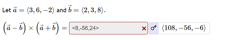 Solved Let A= 3,6,−2 And B= 2,3,8 . (a−b)×(a+b)= | Chegg.com