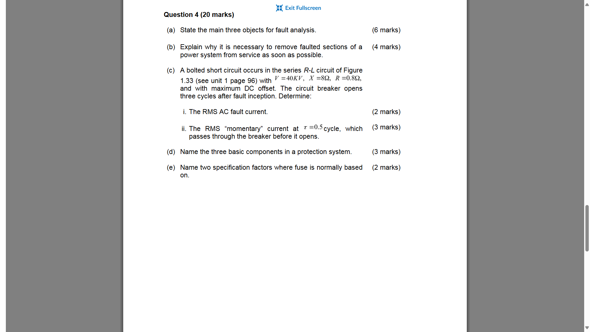 Solved Question 4 (20 ﻿marks)(a) ﻿State the main three | Chegg.com
