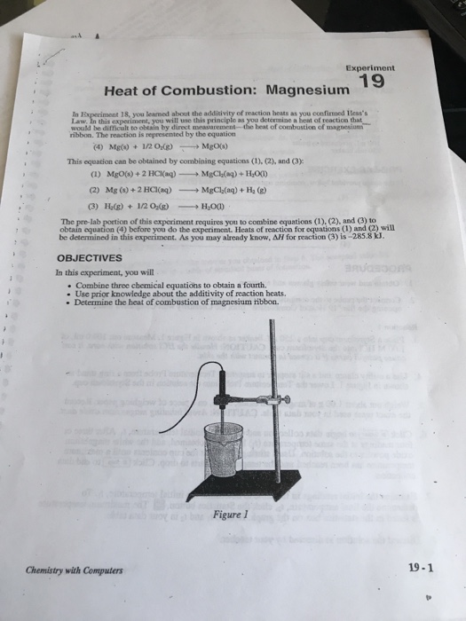 magnesium combustion experiment