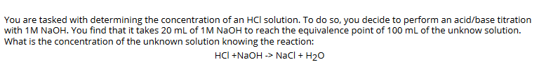 Solved You Are Tasked With Determining The Concentration Of Chegg Solved You Are Tasked With Determining The Concentration Of Chegg