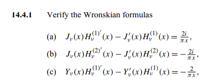 Solved 14 4 1 Verify The Wronskian Formulas 2i X A Jy X Chegg Com