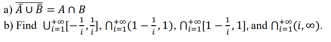 Solved A) Aˉ∪Bˉ=A∩B B) Find | Chegg.com