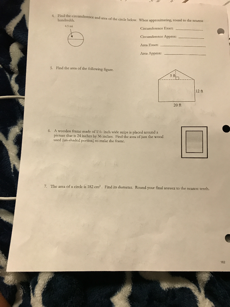 Solved Find The Circumference And Area Of The Circle Below. | Chegg.com