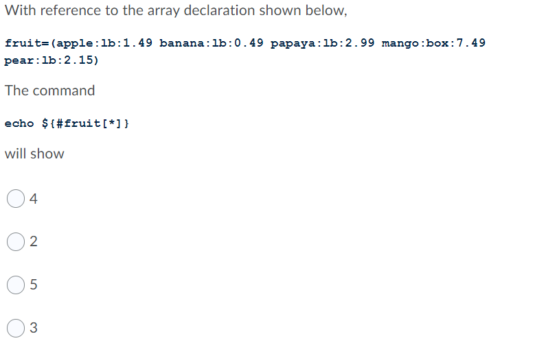 Solved With reference to the array declaration shown below, | Chegg.com
