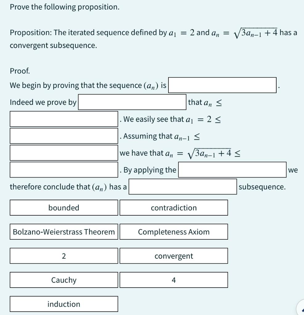 Solved Prove The Following Proposition. Proposition: The | Chegg.com