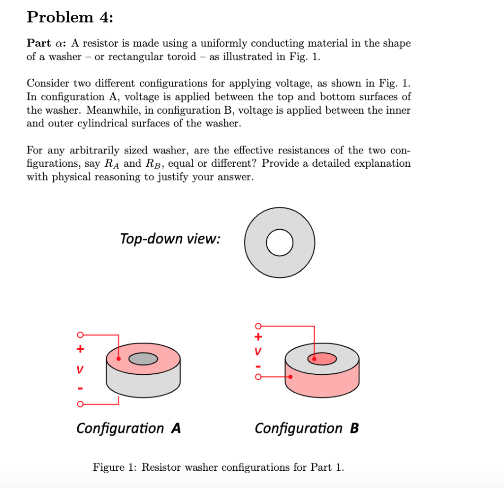 Solved Problem 4: Part a: A resistor is made using a | Chegg.com