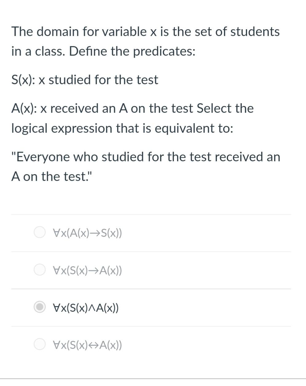 Solved The domain for variables x and y is the set {1,2, 3 | Chegg.com