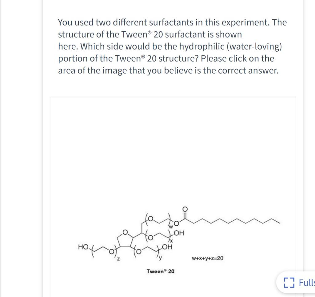 Solved You used two different surfactants in this | Chegg.com