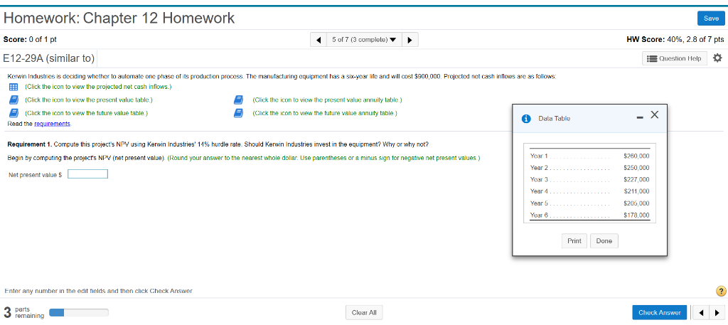 Solved Save Homework: Chapter 12 Homework Score: 0 of 1 pt | Chegg.com