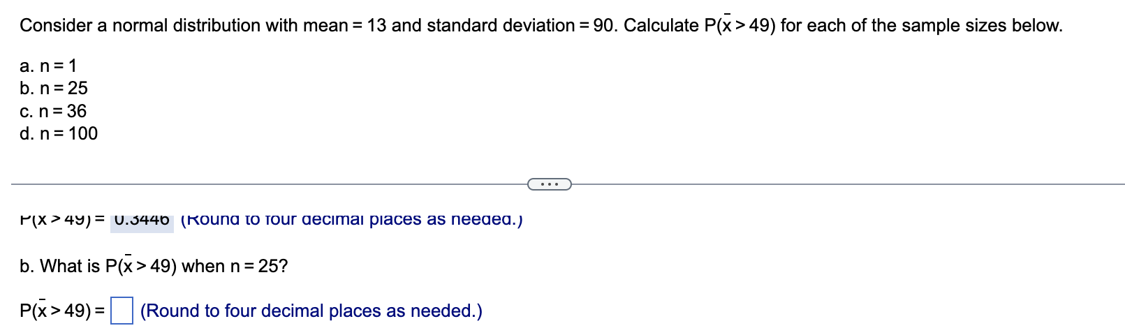 Solved Consider a normal distribution with mean =13 and | Chegg.com
