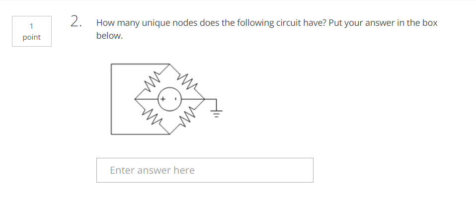 Solved How many unique nodes does the following circuit | Chegg.com